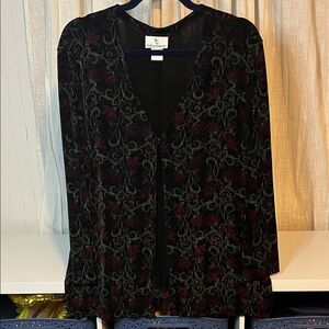 The Travel Collection Black Cardigan, Size XL